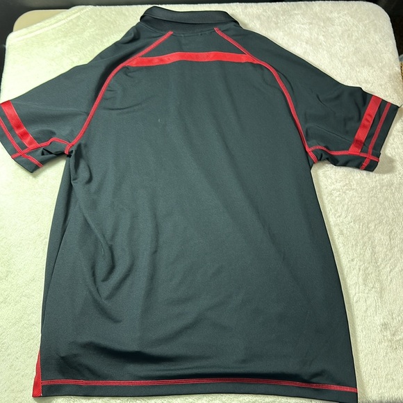Under Armour Mustangs Mens Polo Black and Red Size Large - Picture 2 of 6